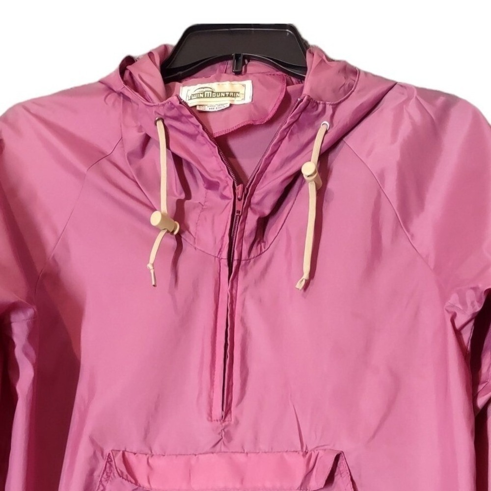 Anorak Twin Mountain Pink Womens M Vintage Gorpcore Retro Windbreaker Pullover - Picture 3 of 9